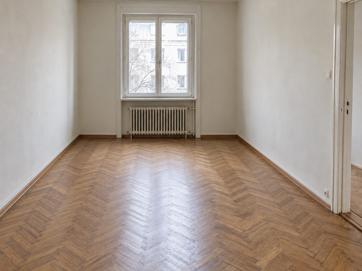 Nachher: dieselbe Wohnung leer und besenrein übergeben